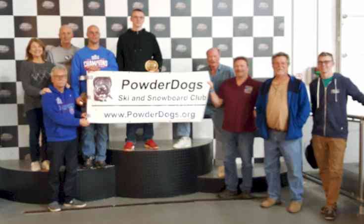 These Powder Dogs had a great time go carting.